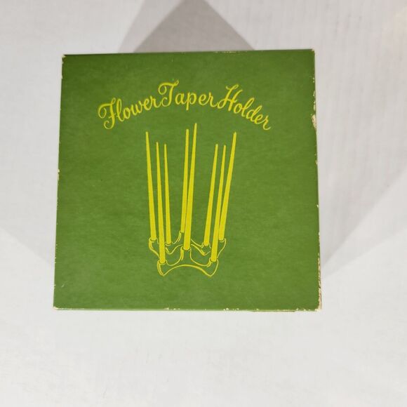 Vtg Brass Taper Candlestick Candle Holder Lot of Angels Flower MCM USA Hong Kong - Picture 12 of 15